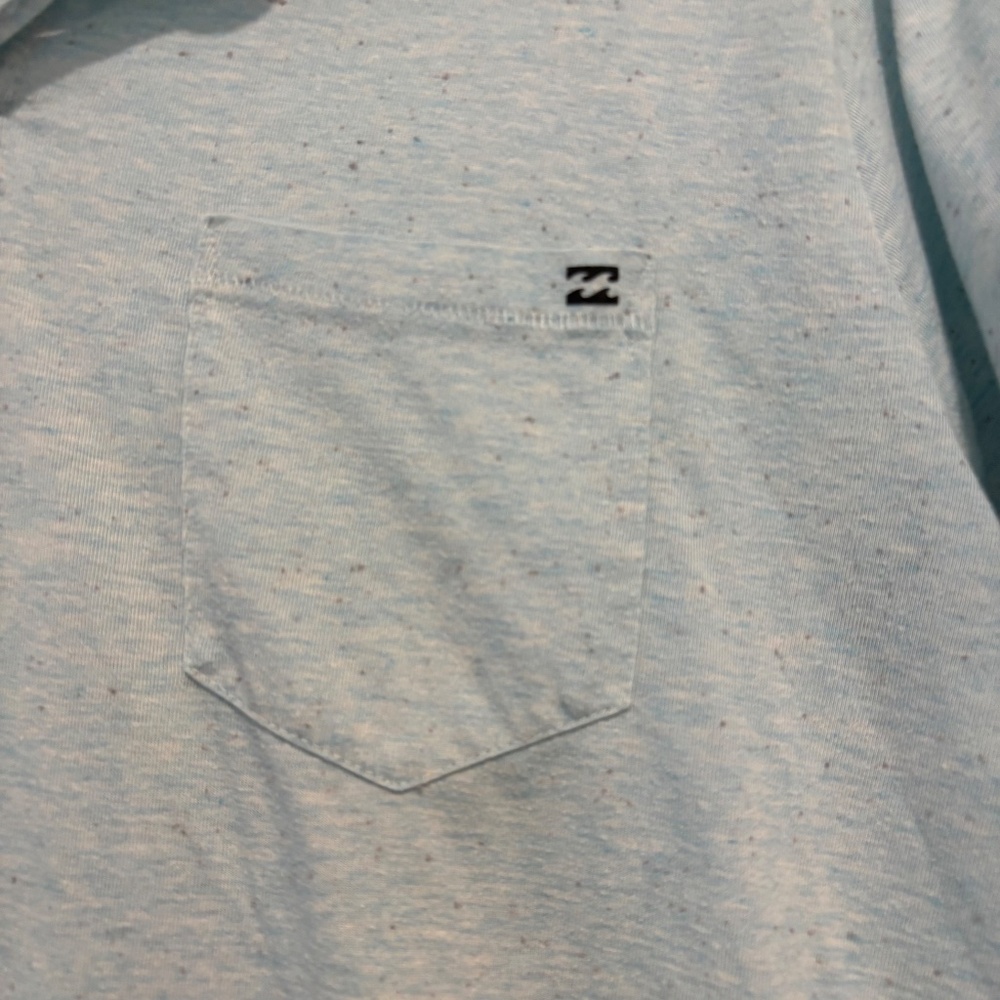 Men's Billabong Heather Baby Blue Polo - Picture 3 of 5